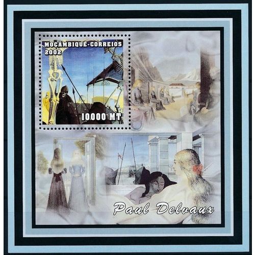 MOZAMBIQUE SHEET ART PAINTINGS DELVAUX