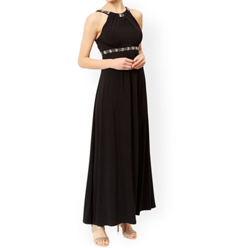 MONSOON Giselle Black Jersey Maxi Dress BNWT (RARE & COLLECTABLE)