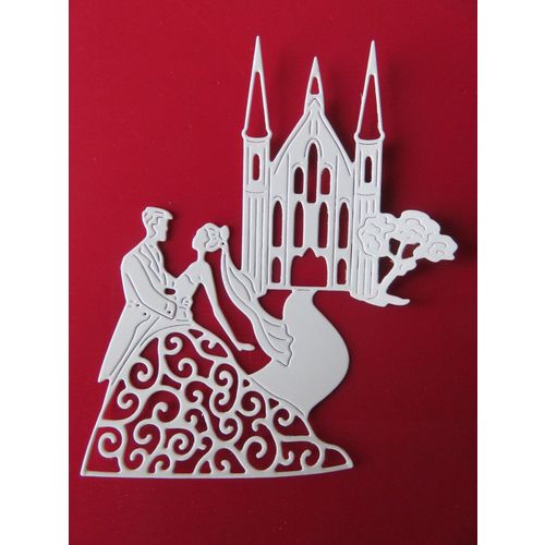 6 x Tattered Lace Die Cuts Couple Church Scene