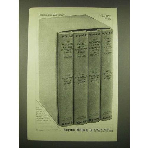 1902 Houghton, Mifflin & Co. Handy Volume Holmes Ad - This edition bound