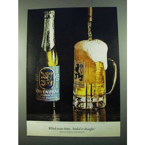 1969 Lowenbrau Beer Ad - Which Tastes Better