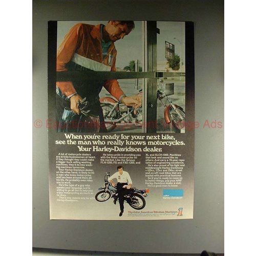1976 Harley Davidson Motorcycle Ad, Ready for Next Bike