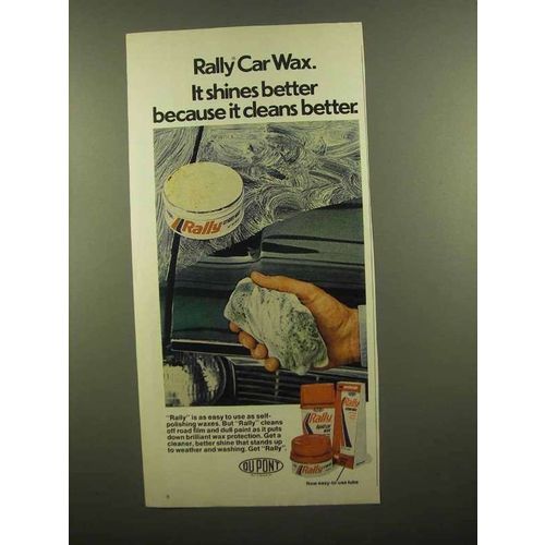 1976 Du Pont Rally Wax Ad - Shines Better