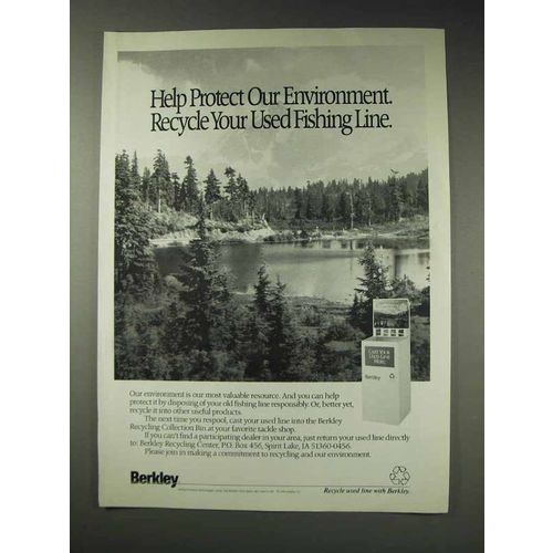 1991 Berkley Fishing Line Ad - Protect our Environment