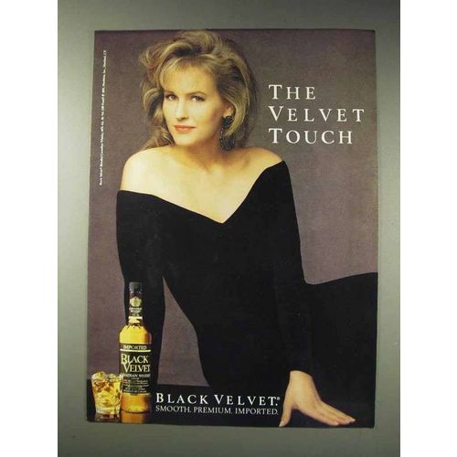 1991 Black Velvet Whisky Ad - Velvet Touch