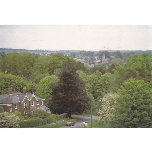 Twyford Church seen from Shawford Down Hampshire Postcard (HAM76265)
