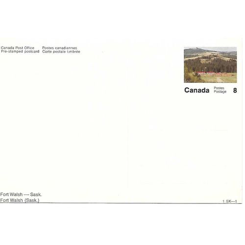 Canada #VC 97 Set 1-SK-1 Postal Card MINT Fort Walsh, SK