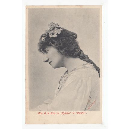 Actress Miss N De Silva as Ophelia in Hamlet Postcard