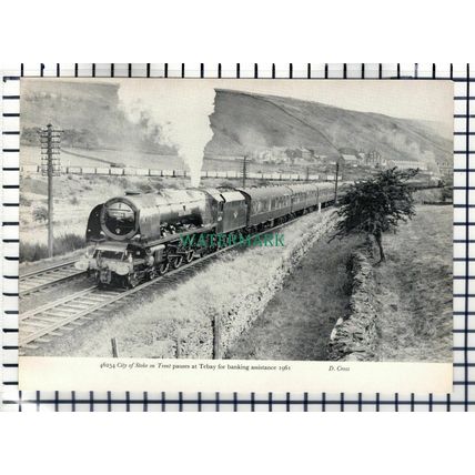 (7380) City Stoke On Trent Railway Locomotive Tebay Nottingham Kenton - Cutting