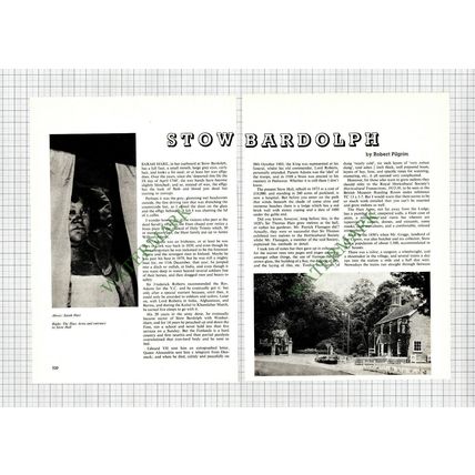 9246) Stow Bardolph Sarah Hare Stow Hall Hare Arms - 1972 Article