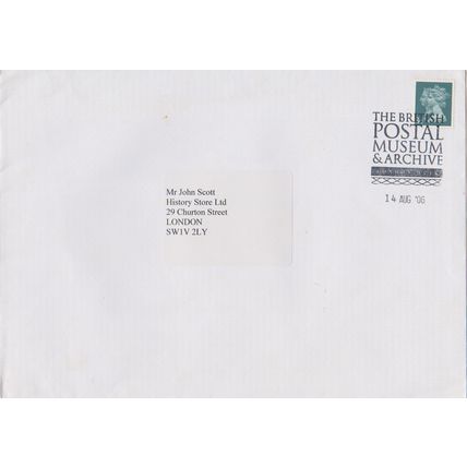 GB 2006 cover with British Postal Museum special postmark