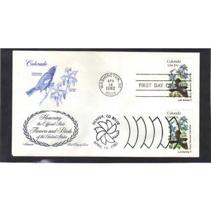 FDC Artmaster 1958 1958a 20c Lark Bunting (Cachet-U/A) CV39185