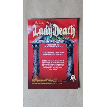 Lady Death All-Chromium Base trading Card # 49 (C) 1994 Chaos Krome comics