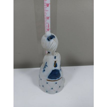 Vintage Royal Majestic Porcelain Bisque 4" Figurine Bell GIRL writing a letter