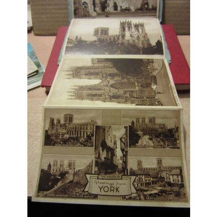 YORK. vintage used 6 view GRAVURE Lettercard by Photochrom 1955 pm /
