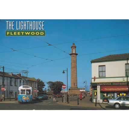 Fleetwood Post Office Lighthouse Stationary Shop Lancs Postcard