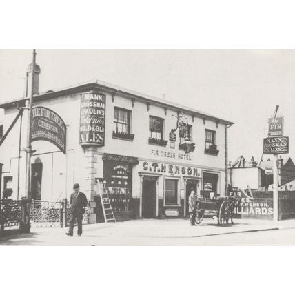 The Fir Trees Pub Wanstead in 1905 Essex Billiards Sign Postcard