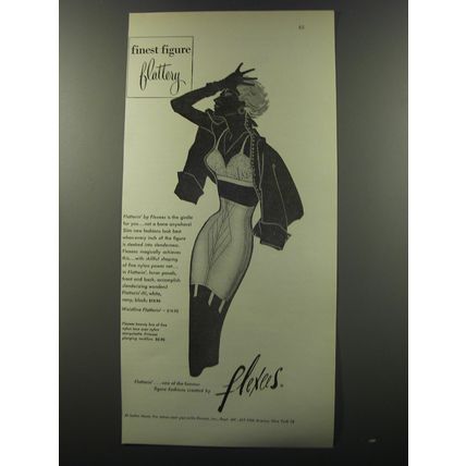 1953 Flexees Flatterin' Girdle Ad - Finest figure flattery