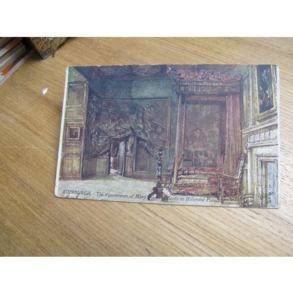1910 fr Raphael Tuck Postcard -Mary Queen of Scots Apartment, Holyrood Edinburgh