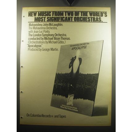 1974 Mahavishnu Orchestra Apocalypse Album Advertisement