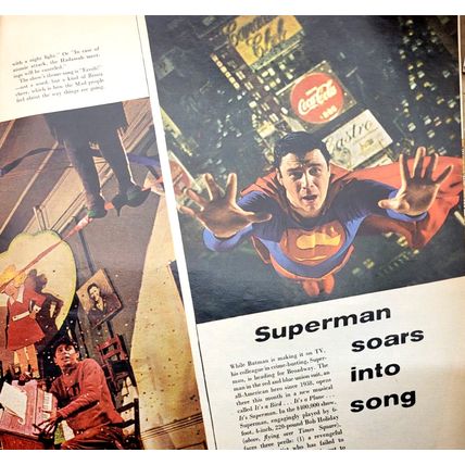 Life Magazine March 11, 1966 Batman Adam West Television Superman Mad New World