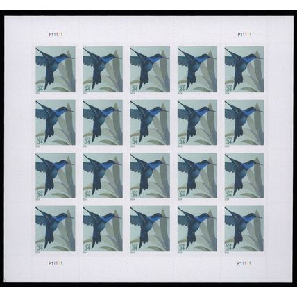 Hummingbird 34 Cent Pane of 20 Postage Stamps Scott 4857