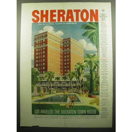 1958 Sheraton Los Angeles Sheraton-Town House Advertisement