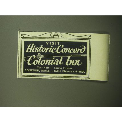 1958 Colonial Inn Ad - Visit Historic Concord Colonial Inn
