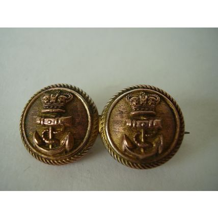 Victorian Sweetheart Brooch Royal Navy QVC Officer’s Buttons