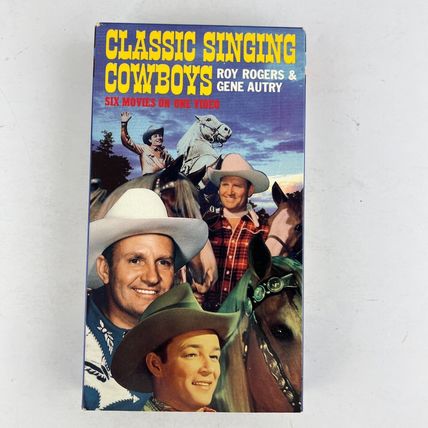 Roy Rogers & Gene Autry Classic Singing Cowboys Six Movies On One VHS Video Tape