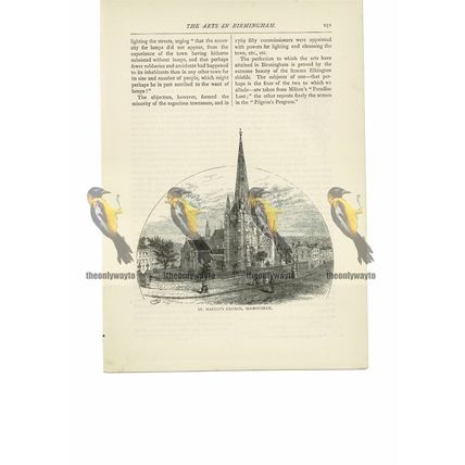 St Martin's Church, Birmingham, Warks, Book Illustration (Print), 1891