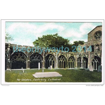 CLOISTERS, CANTERBURY CATHEDRAL, KENT, ENGLAND, c1910/20s?, Postcard