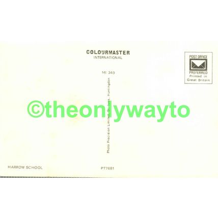 Harrow School, London, Colourmaster Postcard