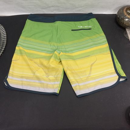 Oakley Sunglasses Blade Green Yellow Board Shorts Swim Trunks Men’s 34 Splash