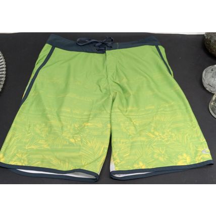 Oakley Sunglasses Blade Green Yellow Board Shorts Swim Trunks Men’s 34 Splash