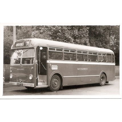 Black & White Photograph of Wilts & Dorset Motor Services Ltd. - NHR 128