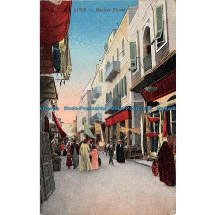 R137669 Suez. Market Street. Serie 652. The Cairo Post Card Trust