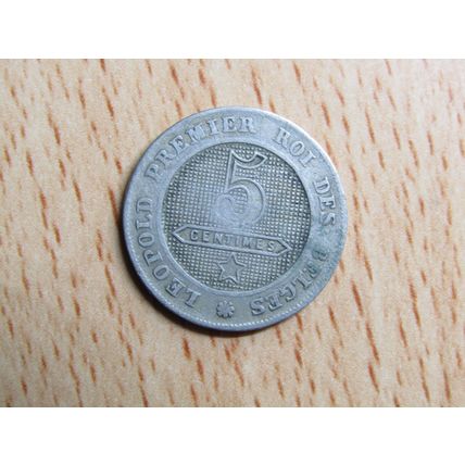 Belgium 1862 5 Centime Belgie (Dutch - Flemish Text) Coin