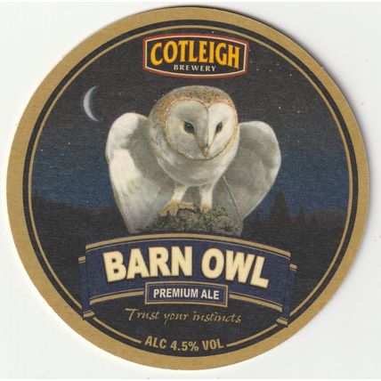 BEER MAT - COTLEIGH BREWERY - BARN OWL PREMIUM ALE - (Cat No 033) - (2004)