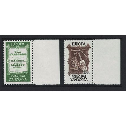 Andorra Fr. Music Europa CEPT 2v with margins 1985 MNH SG#F365-F366