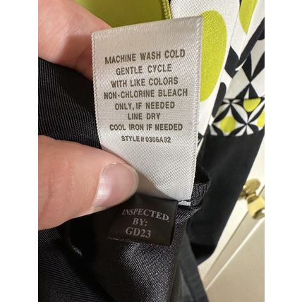 Dress Barn Womens Shift Dress Size 12 Black Green White Print Sleeveless Zip Up