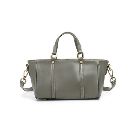 Genuine Leather Women Purses and Ladies Handbags Grey