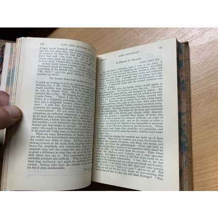 RARE* 1893 "THE LIFE & LETTERS OF LORD MACAULAY" BIOGRAPHY ANTIQUE BOOK (P4)