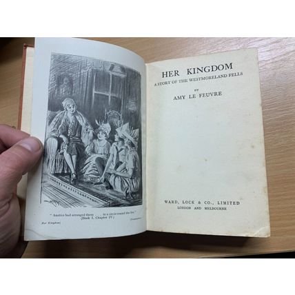 c1920s AMY LE FEUVRE "HER KINGDOM" FICTION ANTIQUE HARDBACK BOOK (P4)