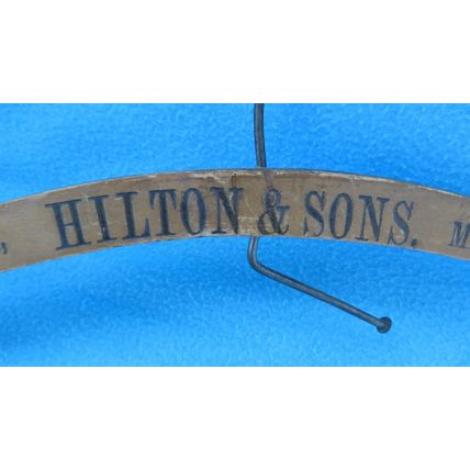 Hilton & Sons Tailors Manchester Lancashire Vintage 1930's Wooden Coat Hanger