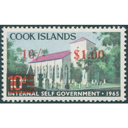 Cook Islands 1967 $1 & 10s on 10d London Missionary Society Church SG218 MNH