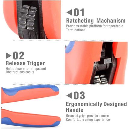 Icrimp Solar PV Panel Crimping Tool Kit, C/W Solar Connector Crimper Works for A