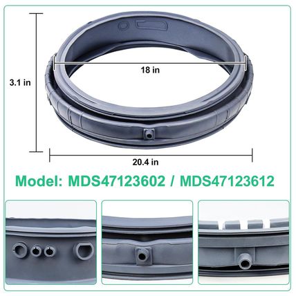 Upgraded MDS47123602 Washer Door Boot Gasket Compatible with LG Washer Door Boot
