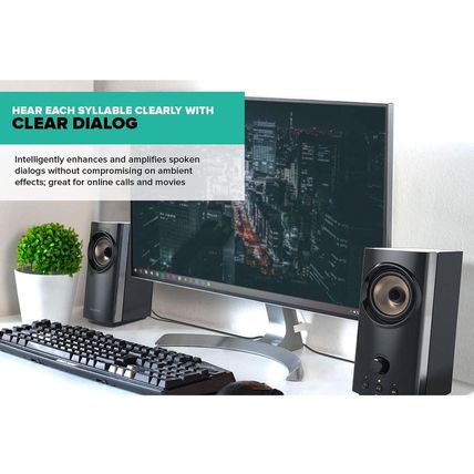 Creative T60 2.0 Compact Hi-Fi Desktop Speakers with Clear Dialog and Surround b