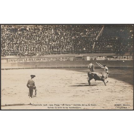 En False de un Banderillero, Plaza El Toreo, Ciudad de México, 1909 - Miret FTP